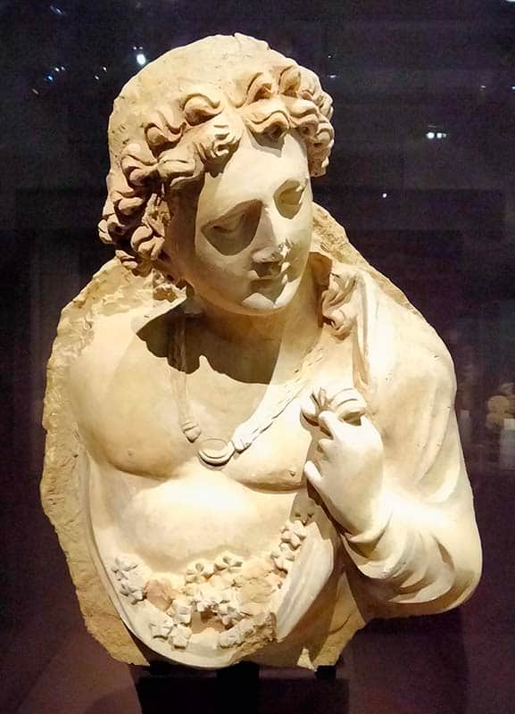 Bust of Genius with Flowers